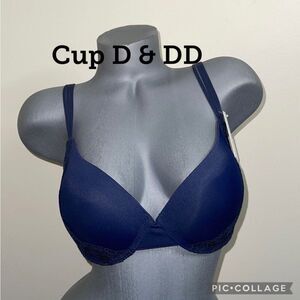 Comfort Fit Push Up Light Padded T- Shirt 3 Hooks Bra Full Covered Underwire.